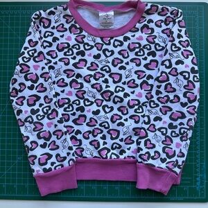 Adorable Baby Phat Pink and Black Heart Sweatshirt size 6 girls